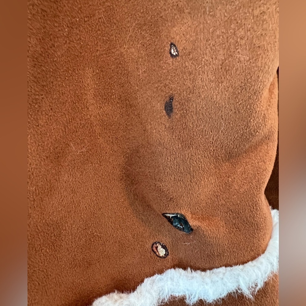 Halogen Tan Faux Shearling Moto Jacket - Picture 11 of 16